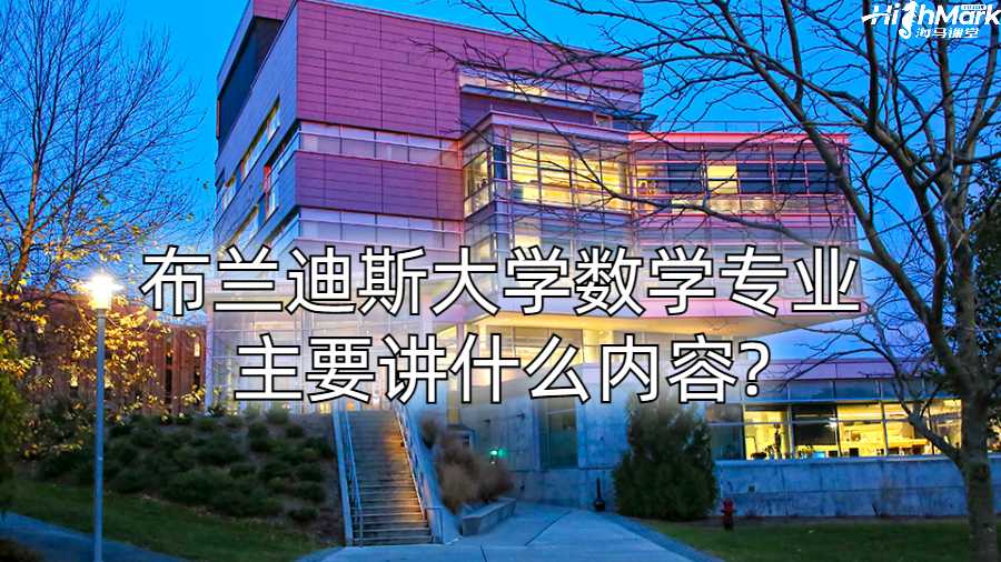 布蘭迪斯大學數學專業主要講什么內容?
