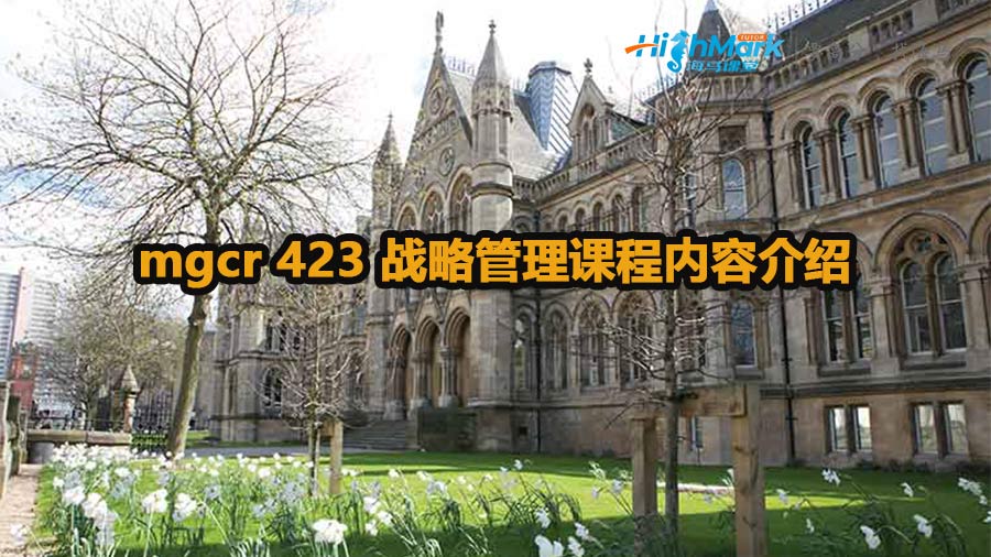 mgcr 423 戰(zhàn)略管理課程內(nèi)容介紹