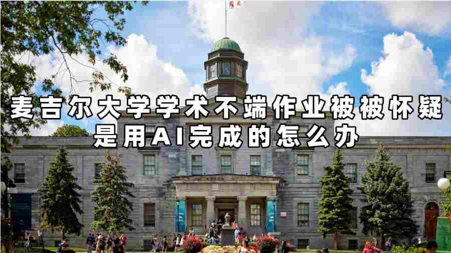 麥吉爾大學學術不端作業被被懷疑是用AI完成的怎么辦